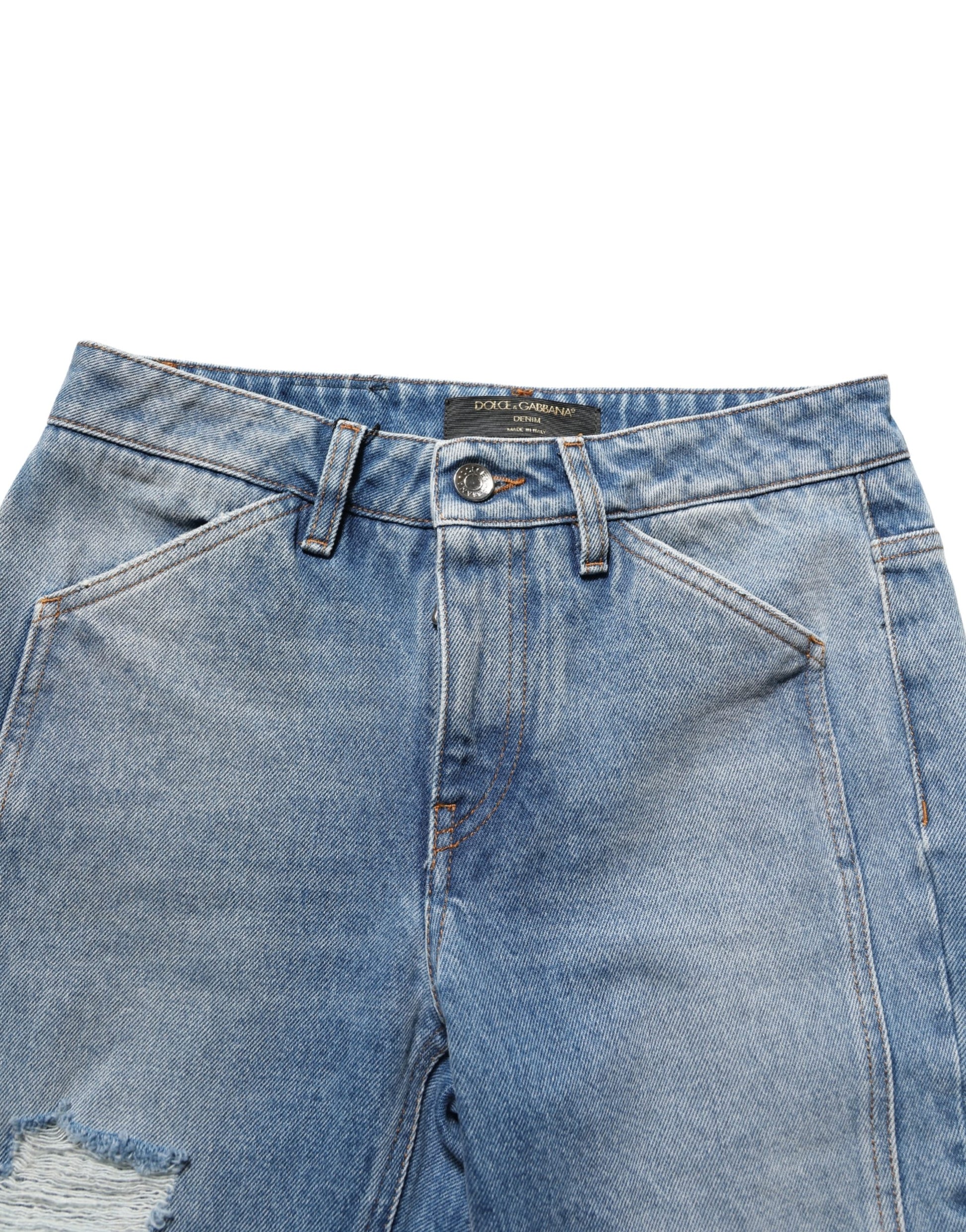 Blue Cotton Boot Cut Denim Trouser Jeans