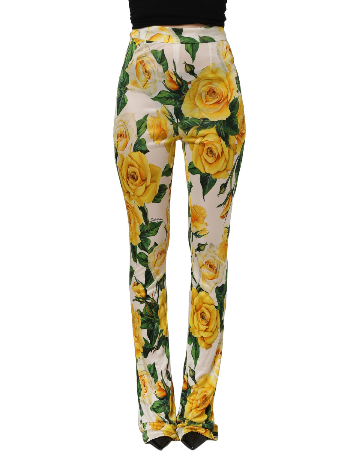 Multicolor Floral High Waist Straight Pants