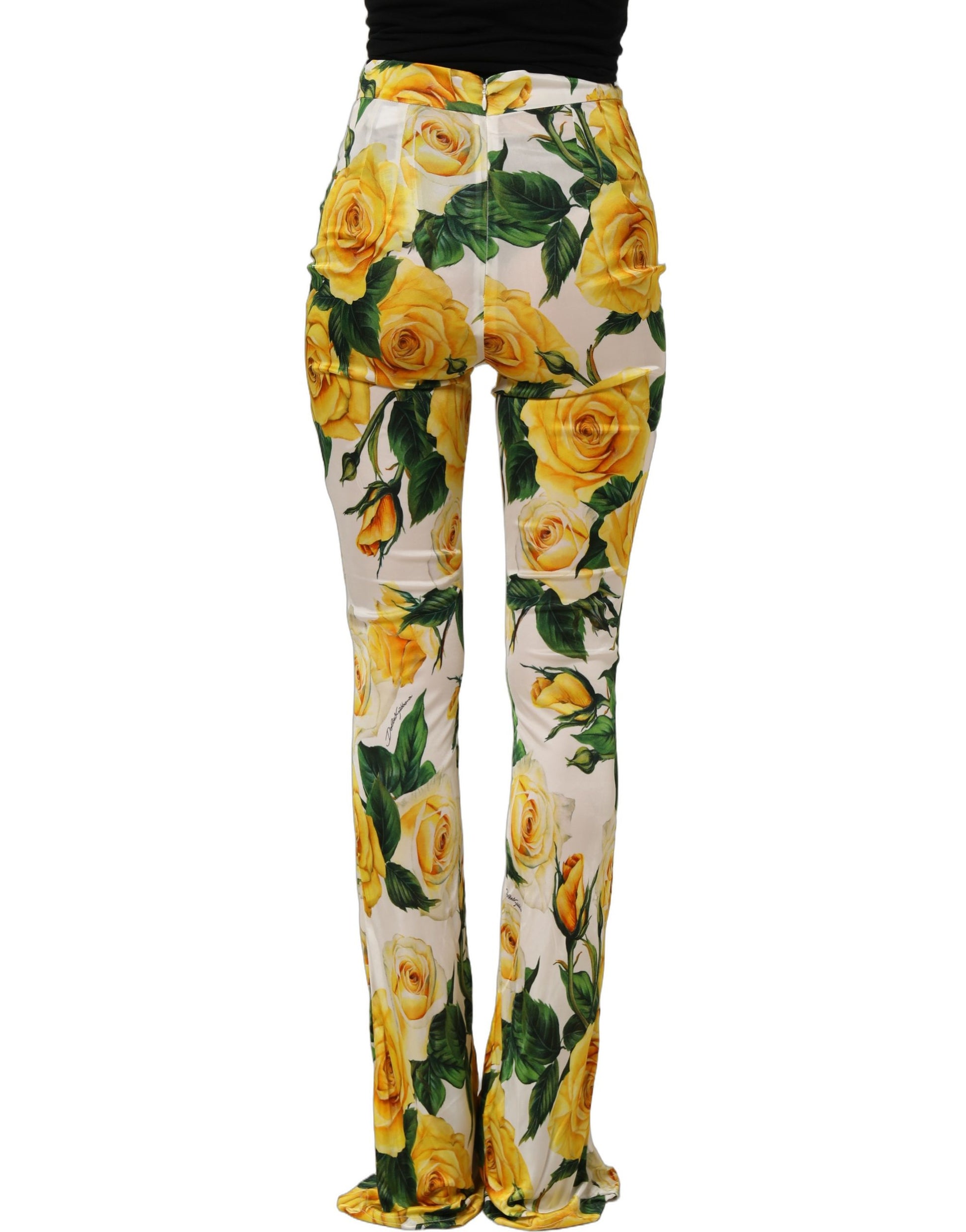 Multicolor Floral High Waist Straight Pants
