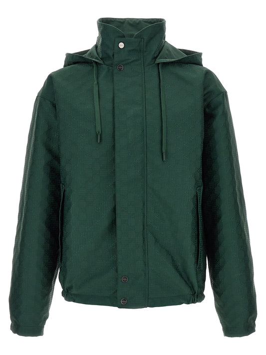 Bicolor Cotton Shell Jacket