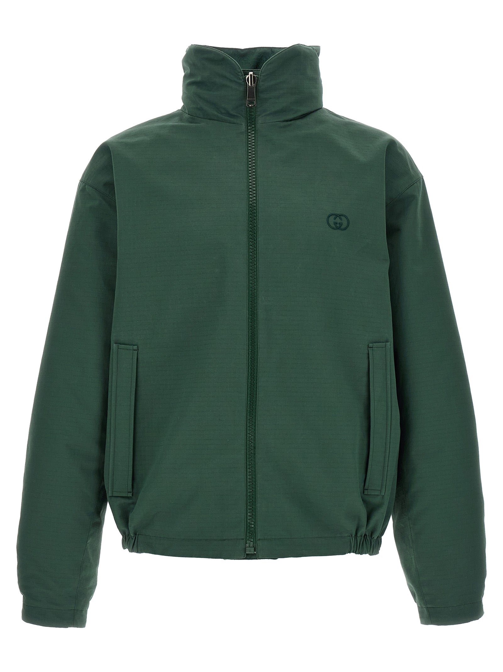 Bicolor Cotton Shell Jacket