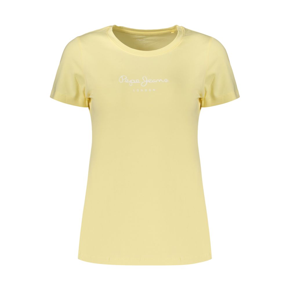 Yellow Cotton Women's T-Shirt