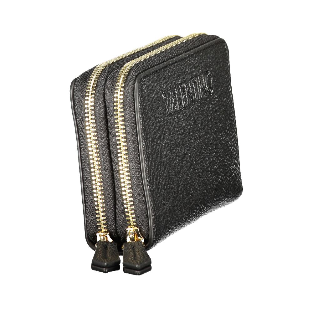 Black Polyurethane Women's Wallet
