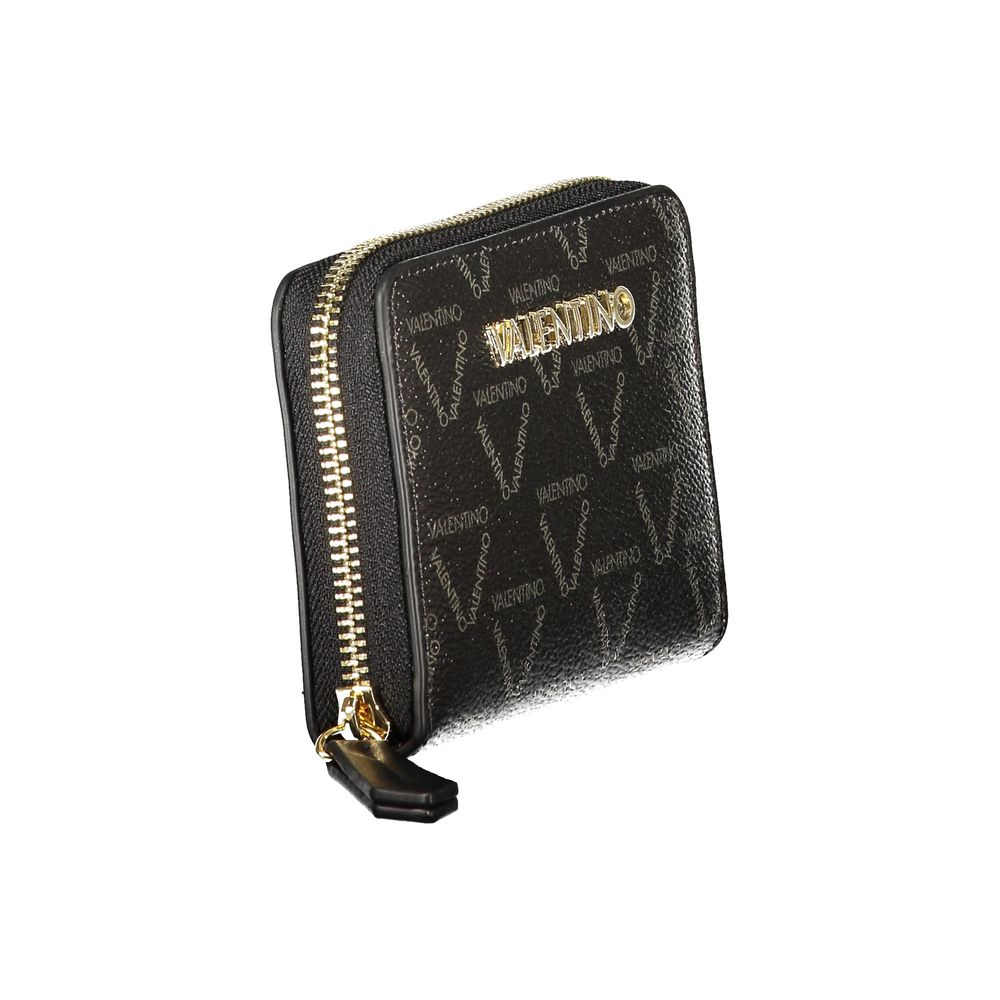 Black Polyurethane Women's Wallet