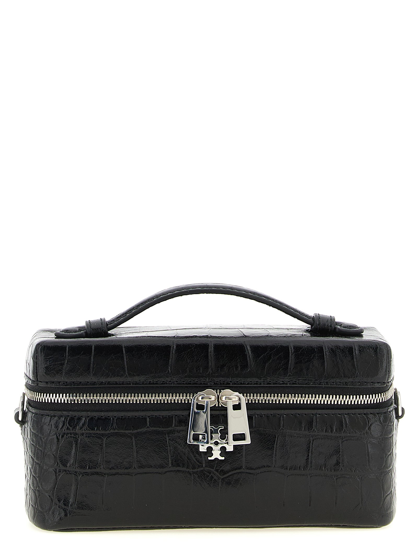 Black Lamb Leather Crossbody Bag