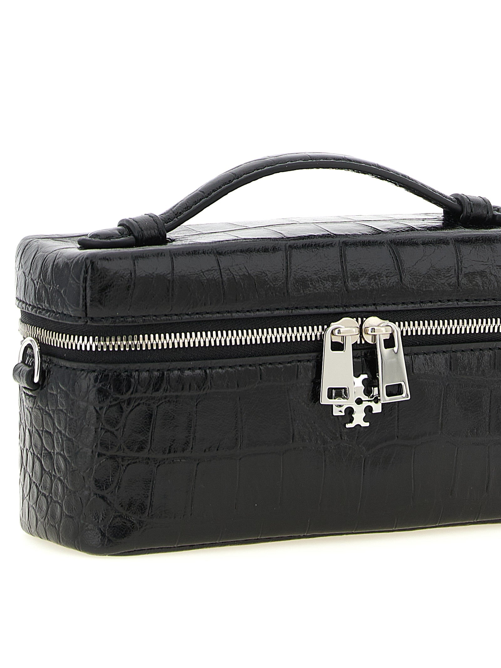 Black Lamb Leather Crossbody Bag