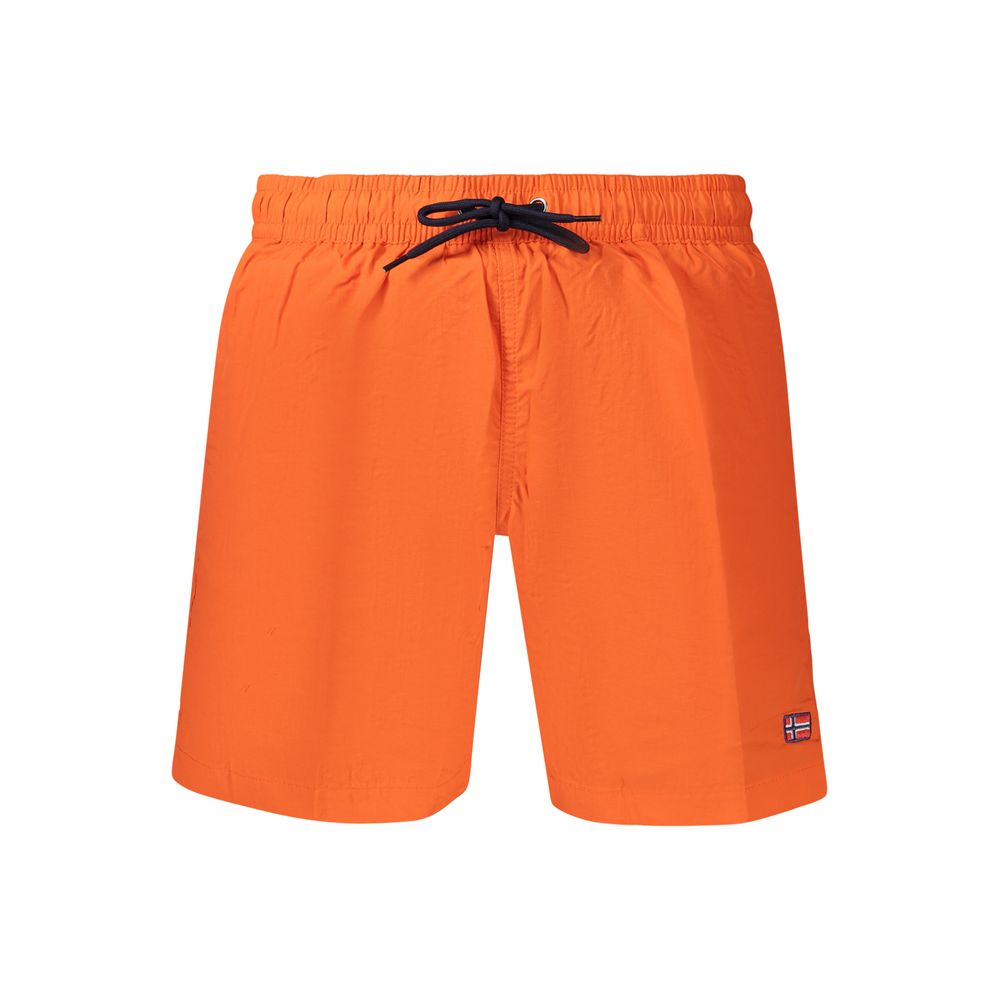 Orange Polyamide Men's Boxer