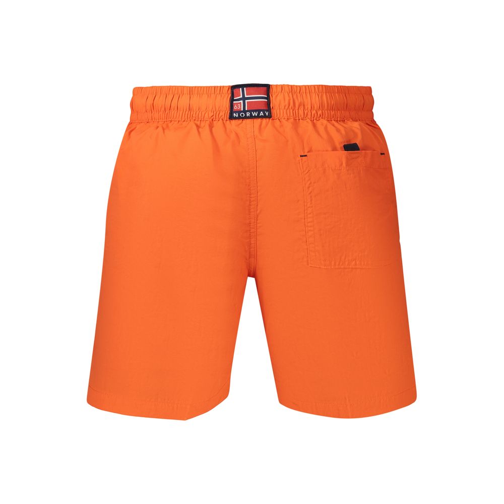 Orange Polyamide Men's Boxer