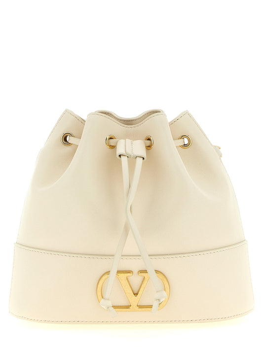 White Lamb Leather Crossbody Bag