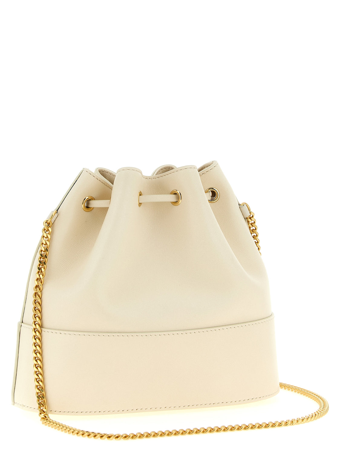 White Lamb Leather Crossbody Bag