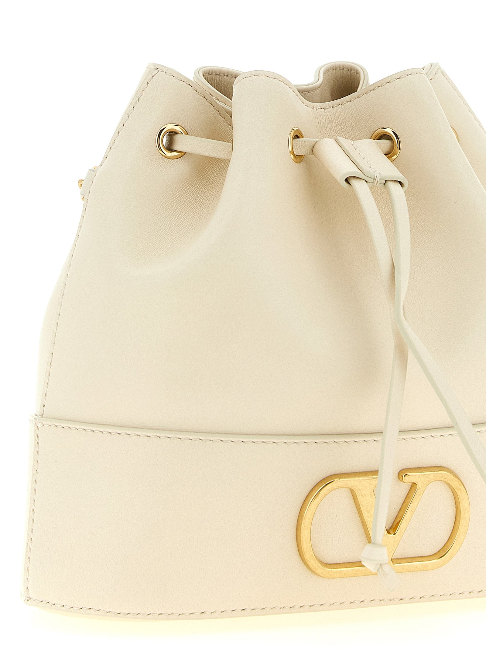 White Lamb Leather Crossbody Bag