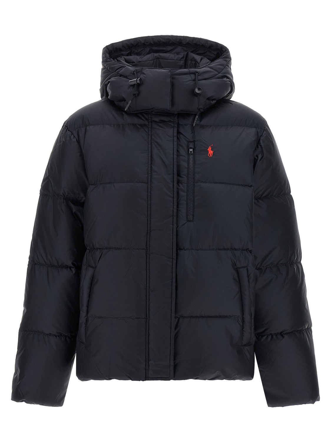 Blue Nylon Full-Length Jacket