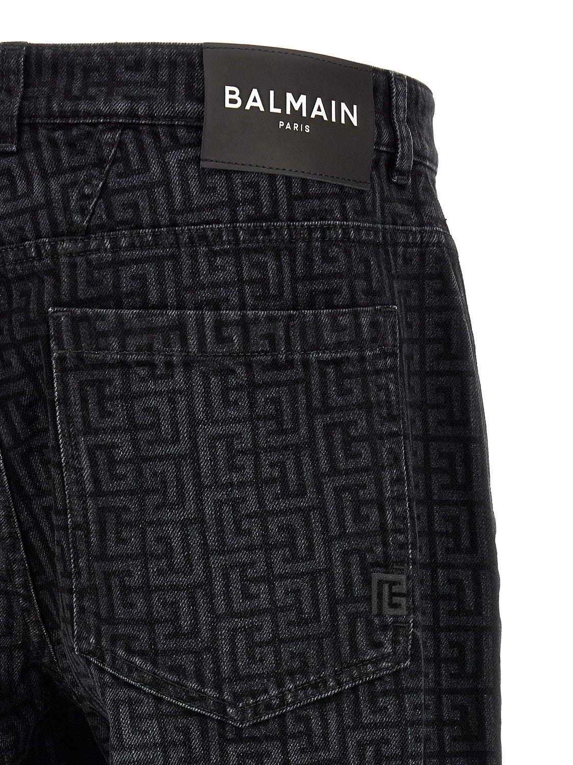 Black Cotton Straight-Leg Jeans
