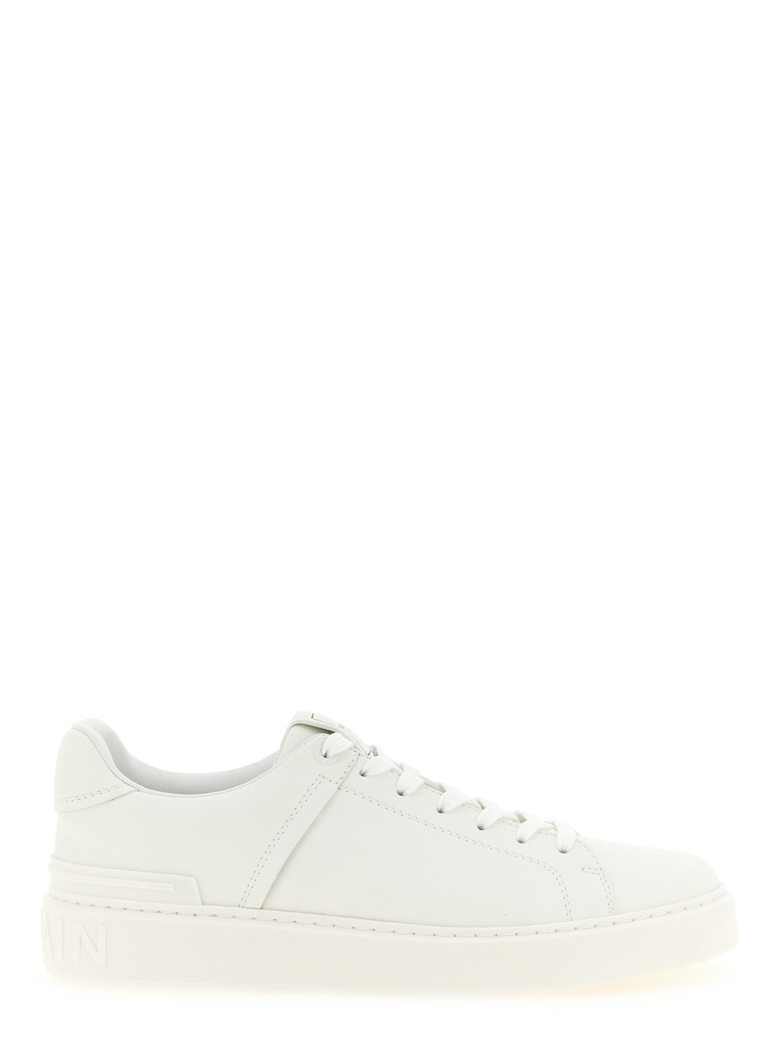 White Calfskin Low Top Sneakers