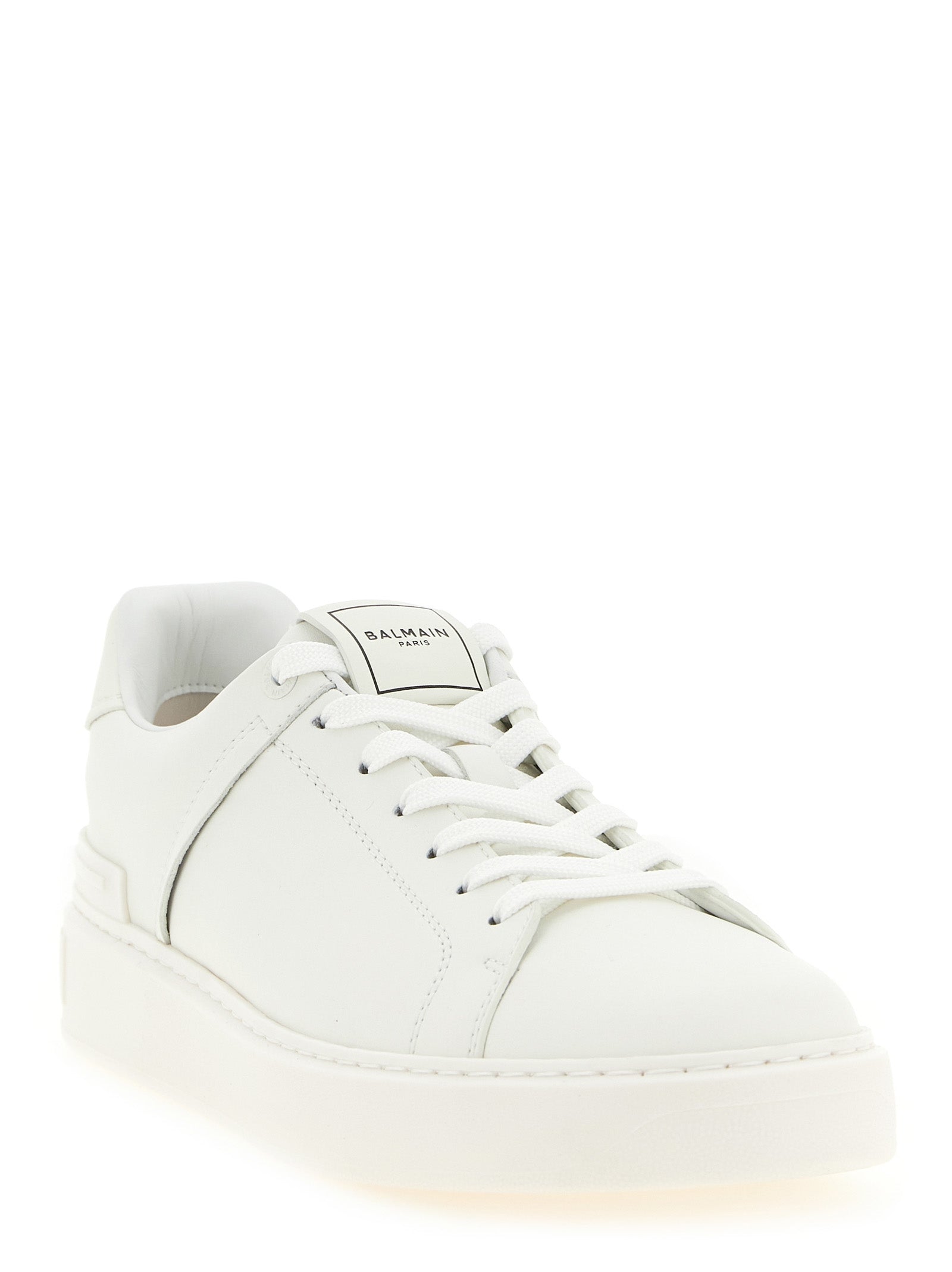 White Calfskin Low Top Sneakers