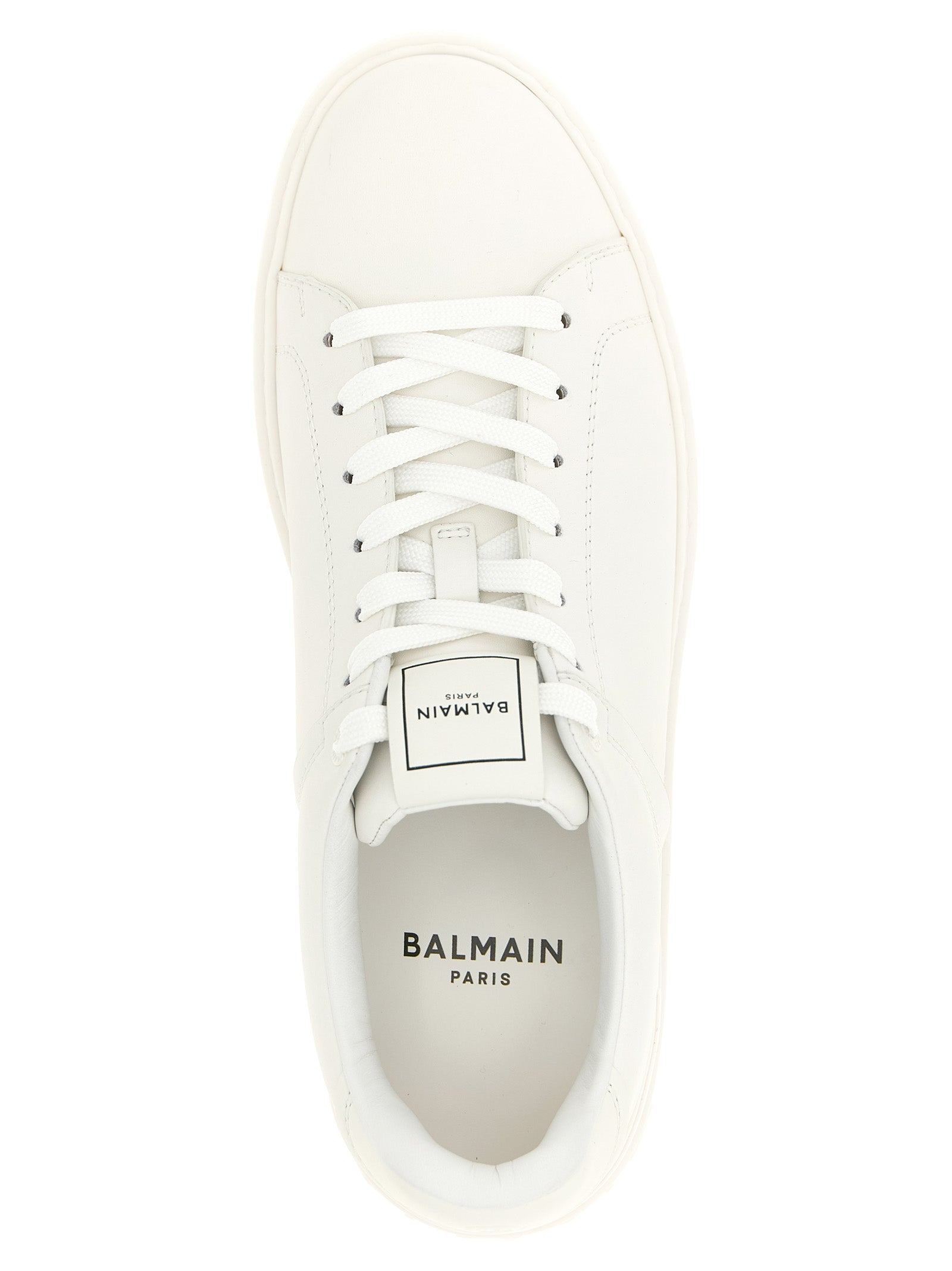 White Calfskin Low Top Sneakers