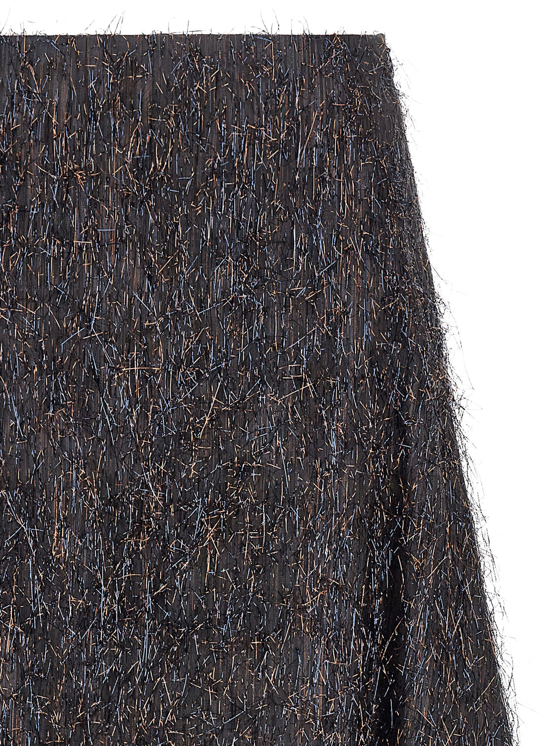 Blue Viscose Midi Skirt