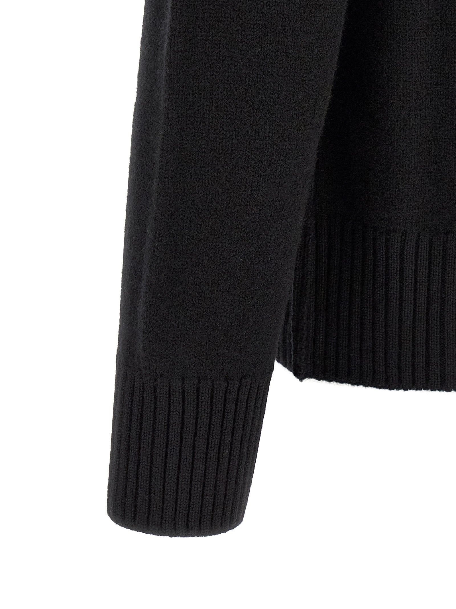 Black Wool Cardigan