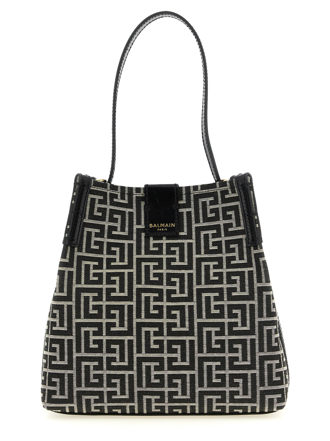 Bicolor Cotton Shoulder Bag