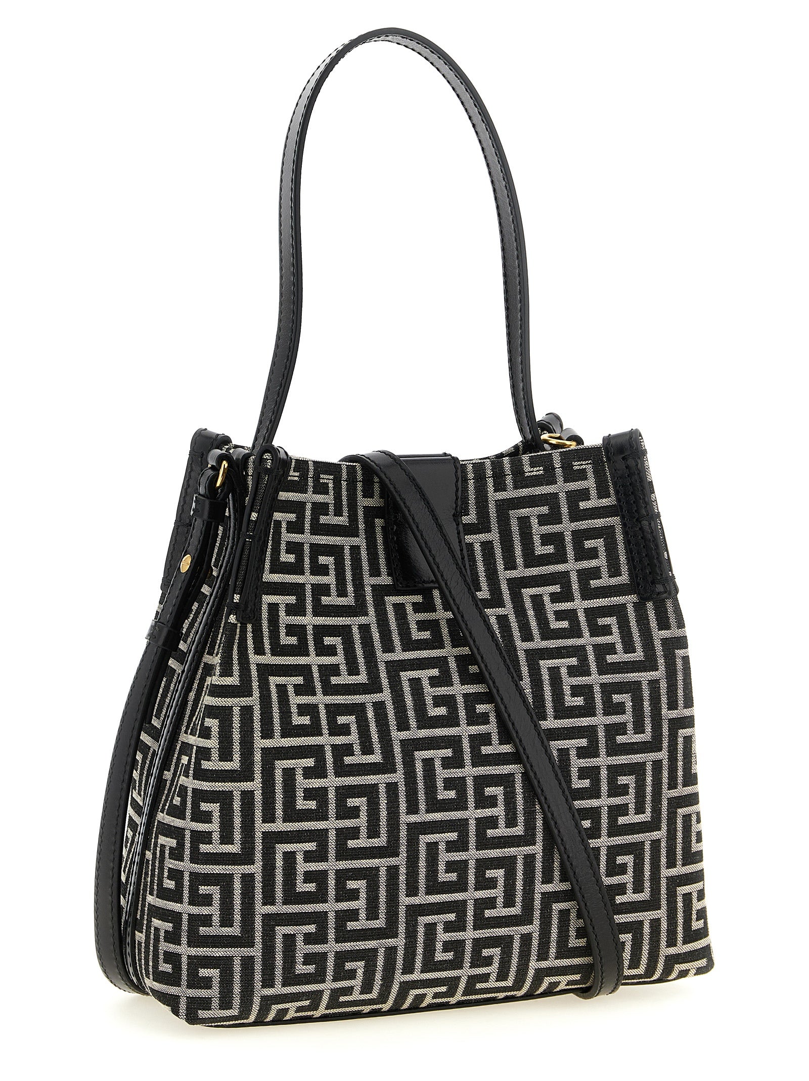 Bicolor Cotton Shoulder Bag
