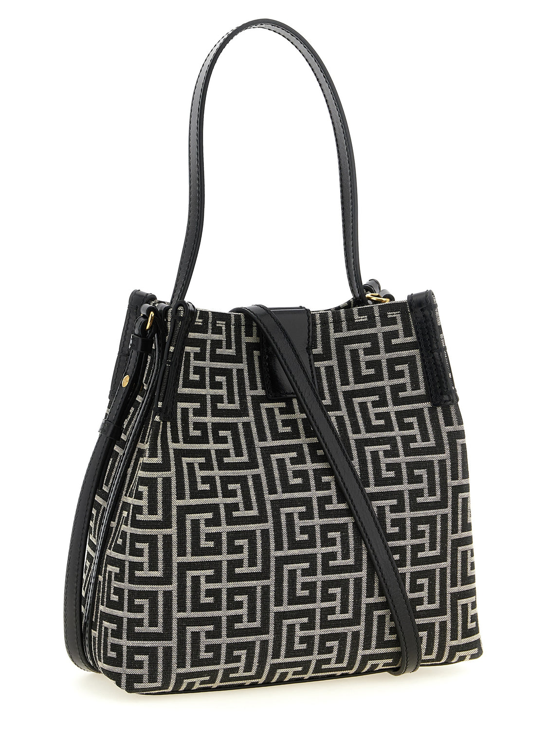 Bicolor Cotton Shoulder Bag