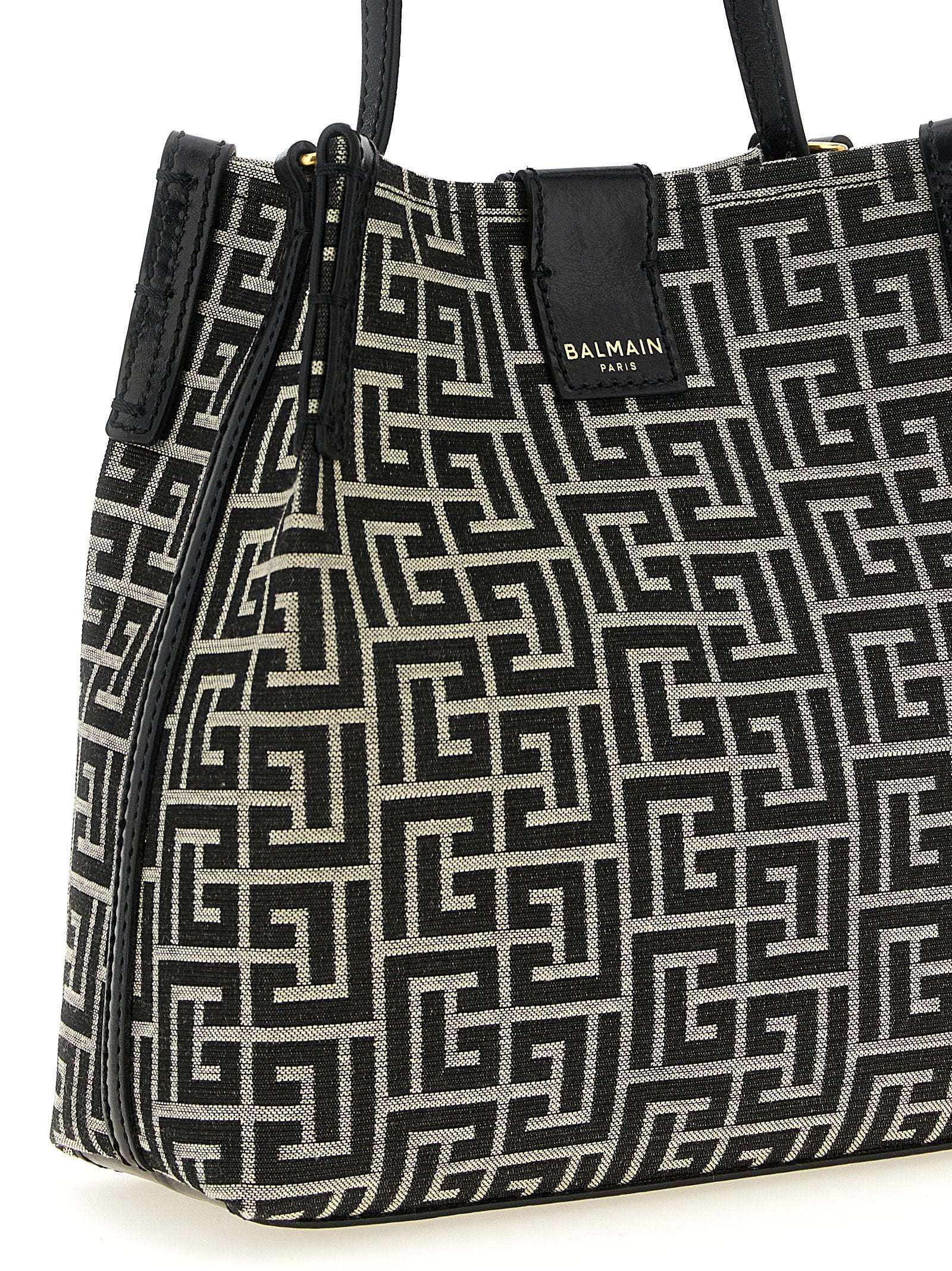 Bicolor Cotton Shoulder Bag