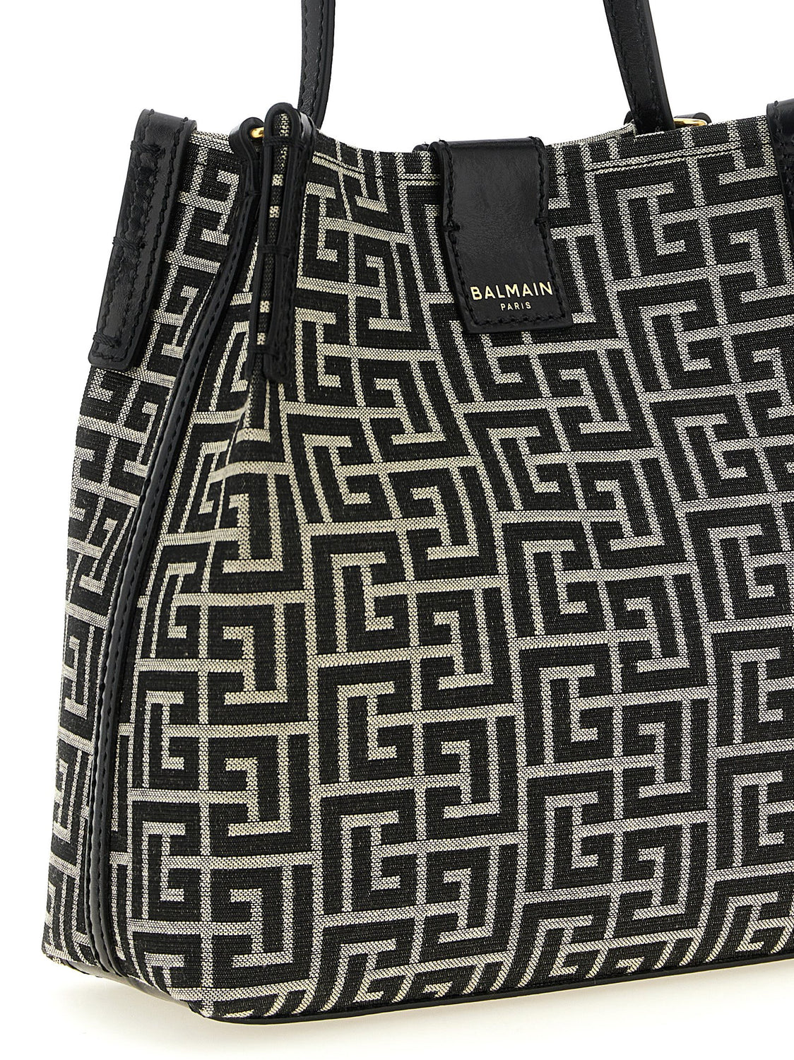 Bicolor Cotton Shoulder Bag