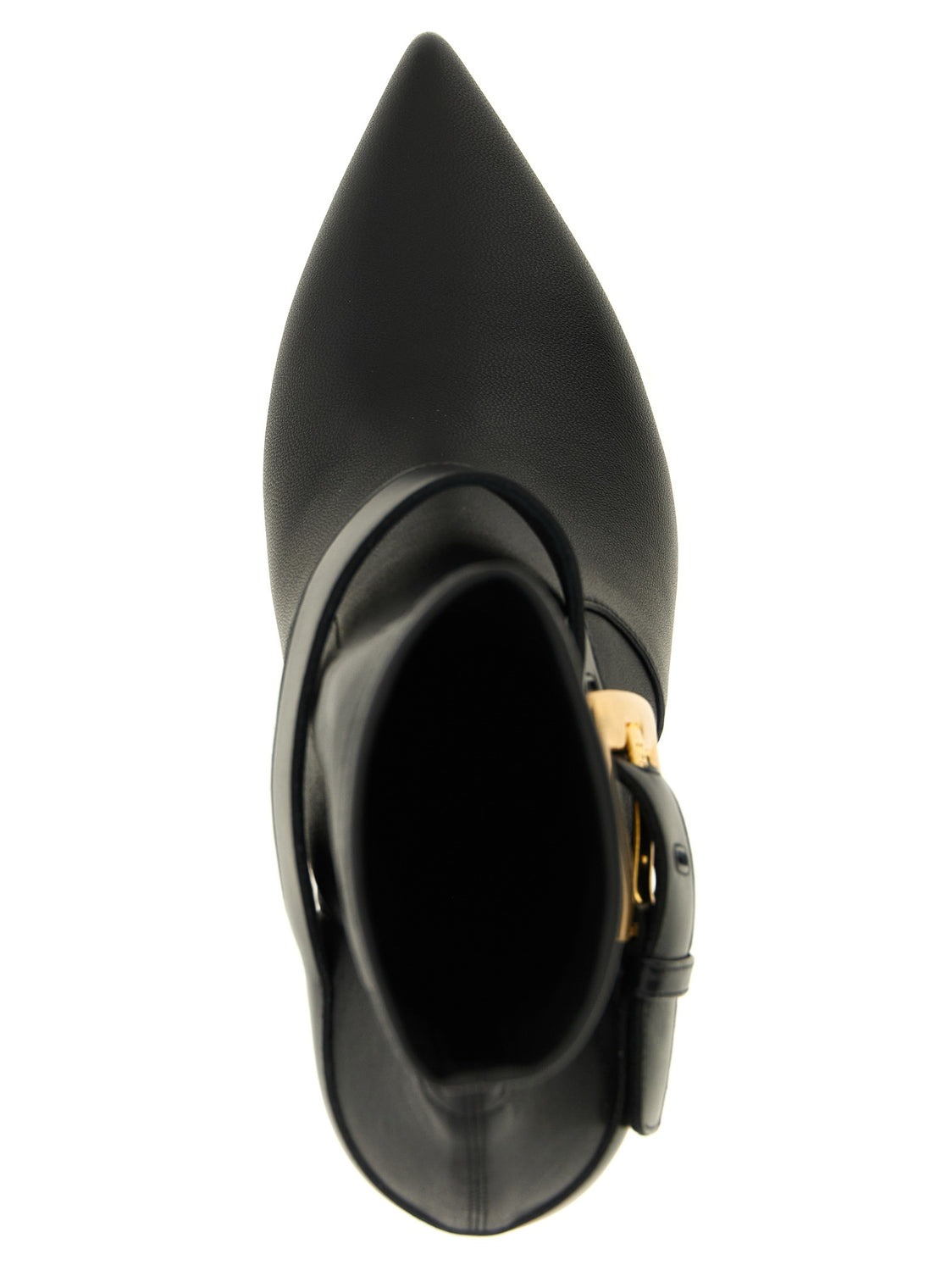Black Lamb Leather Ankle Boots