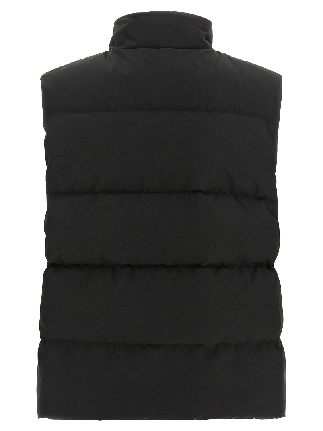 Black Polyester Sleeveless Jacket