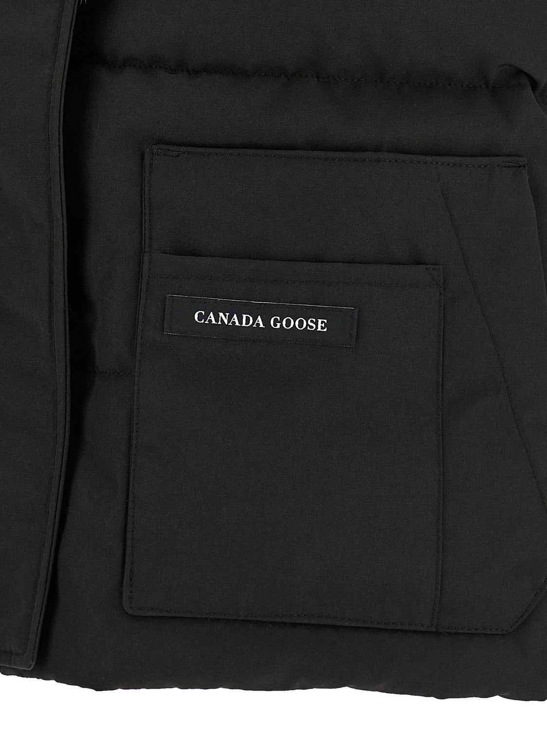 Black Polyester Sleeveless Jacket