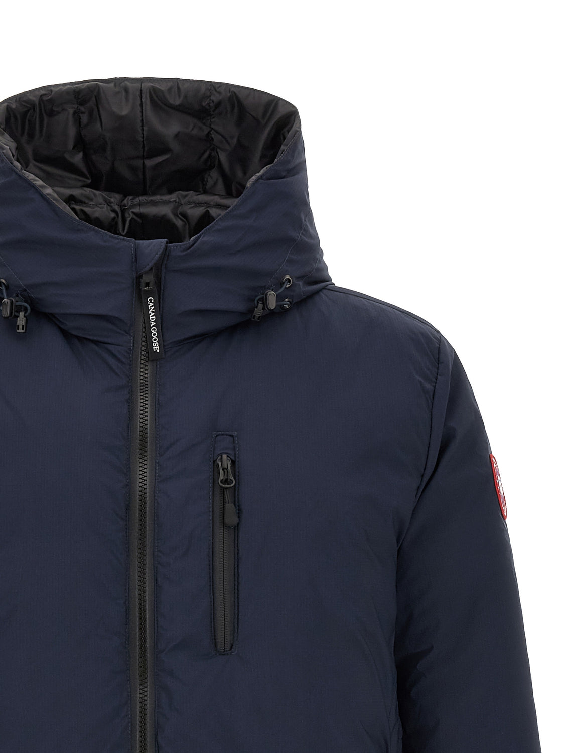 Blue Polyamide Full-Length Jacket