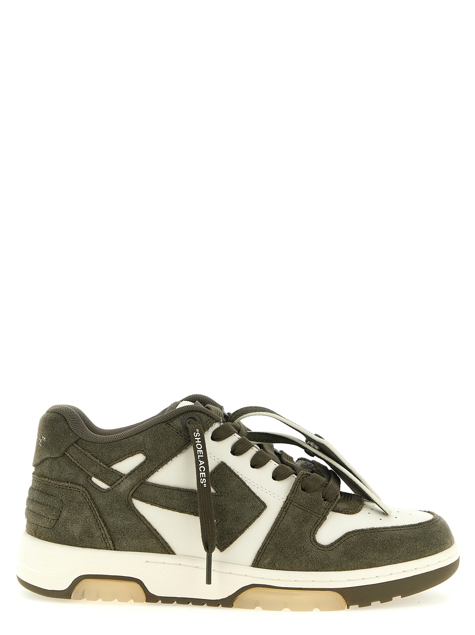 Bicolor Cowhide Athletic Sneakers