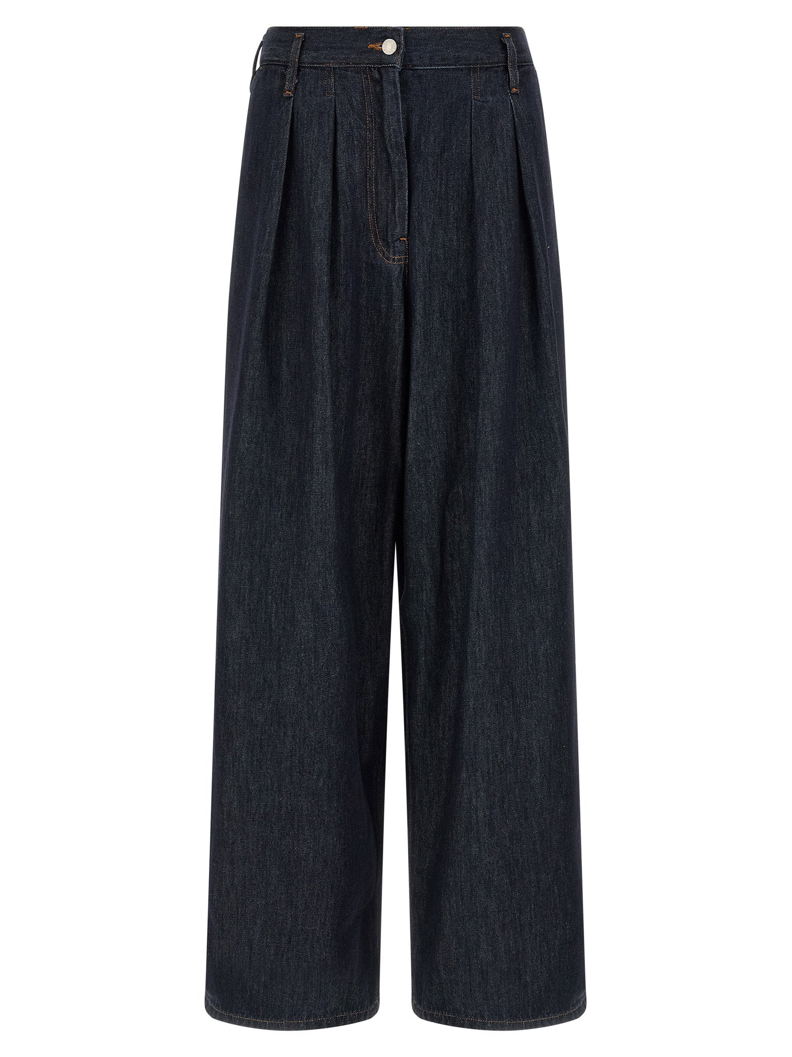 Blue Cotton Relaxed Fit Jeans