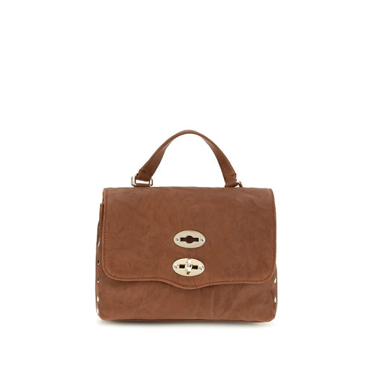 Brown Suede Leather Handbag