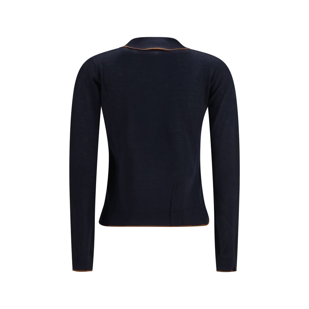 Blue Silk Cardigan