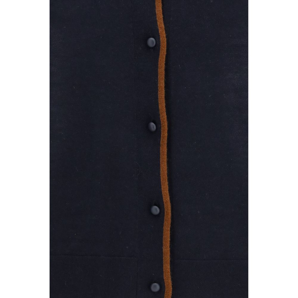 Blue Silk Cardigan