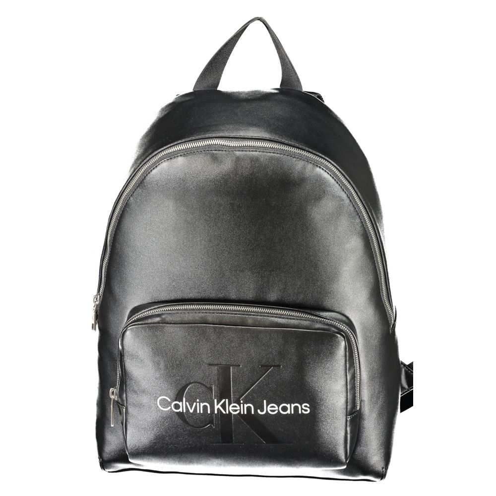 Black Polyester Women's Backpack