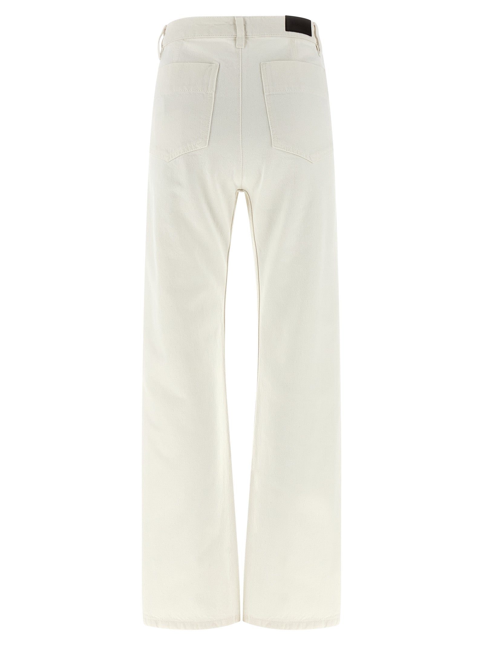 White Cotton High-Waisted Jean