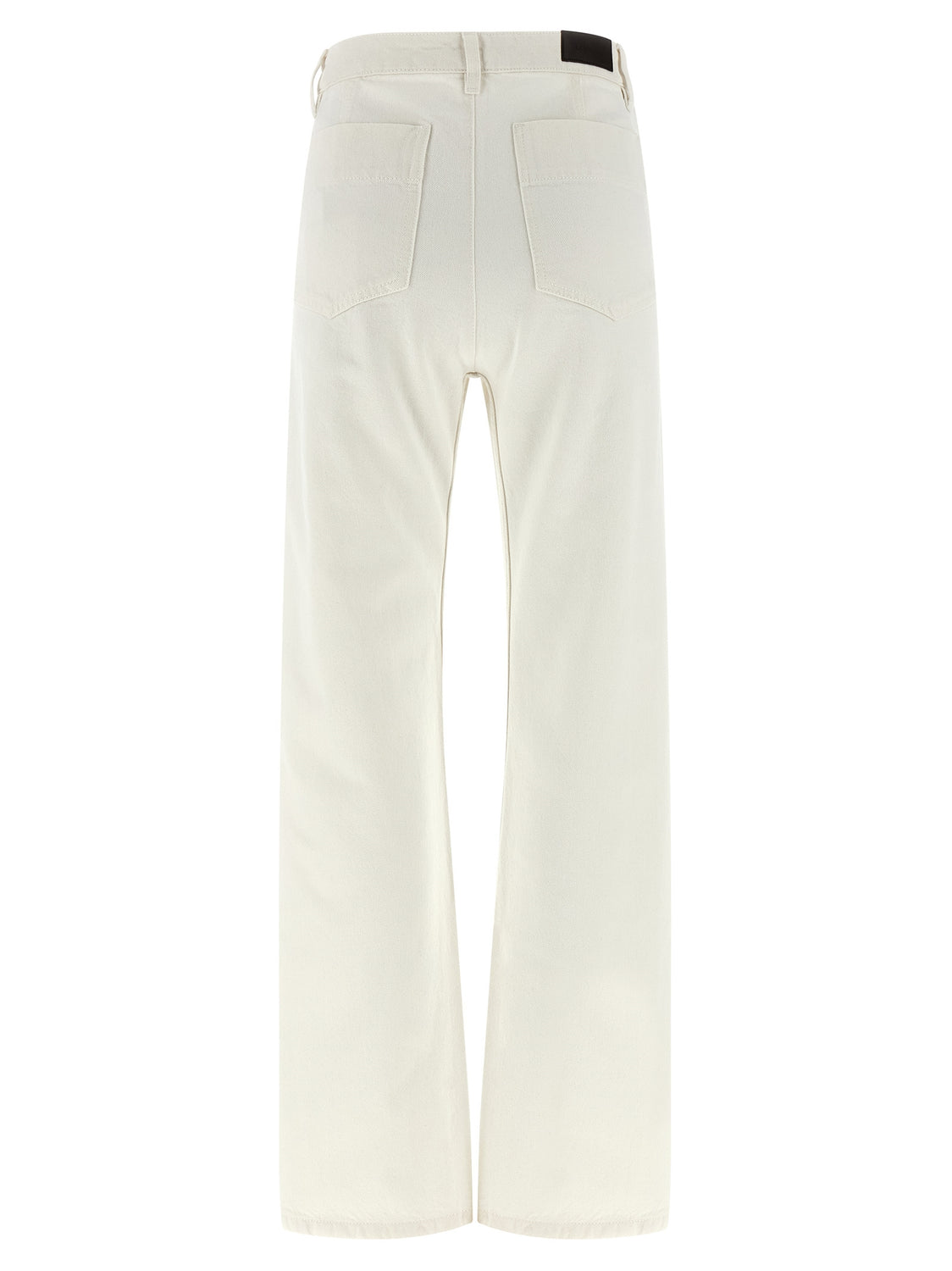 White Cotton High-Waisted Jean