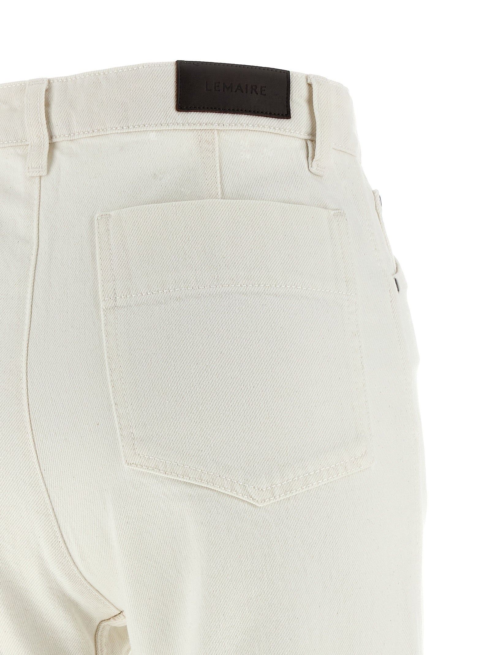 White Cotton High-Waisted Jean