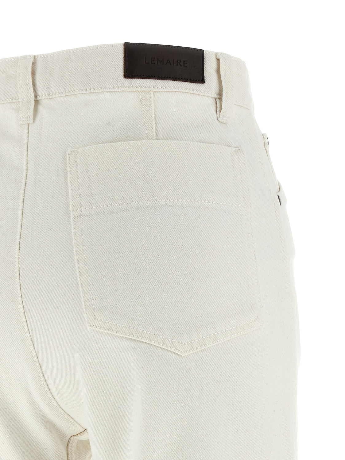 White Cotton High-Waisted Jean
