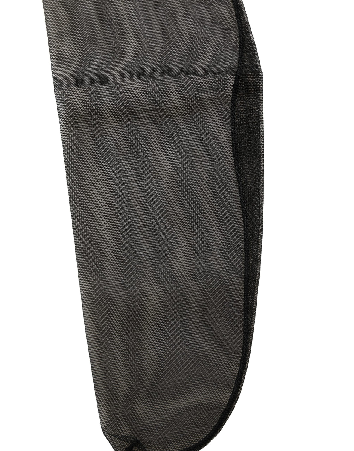 Black Nylon Mesh Sheer Calf Long Accessory Socks