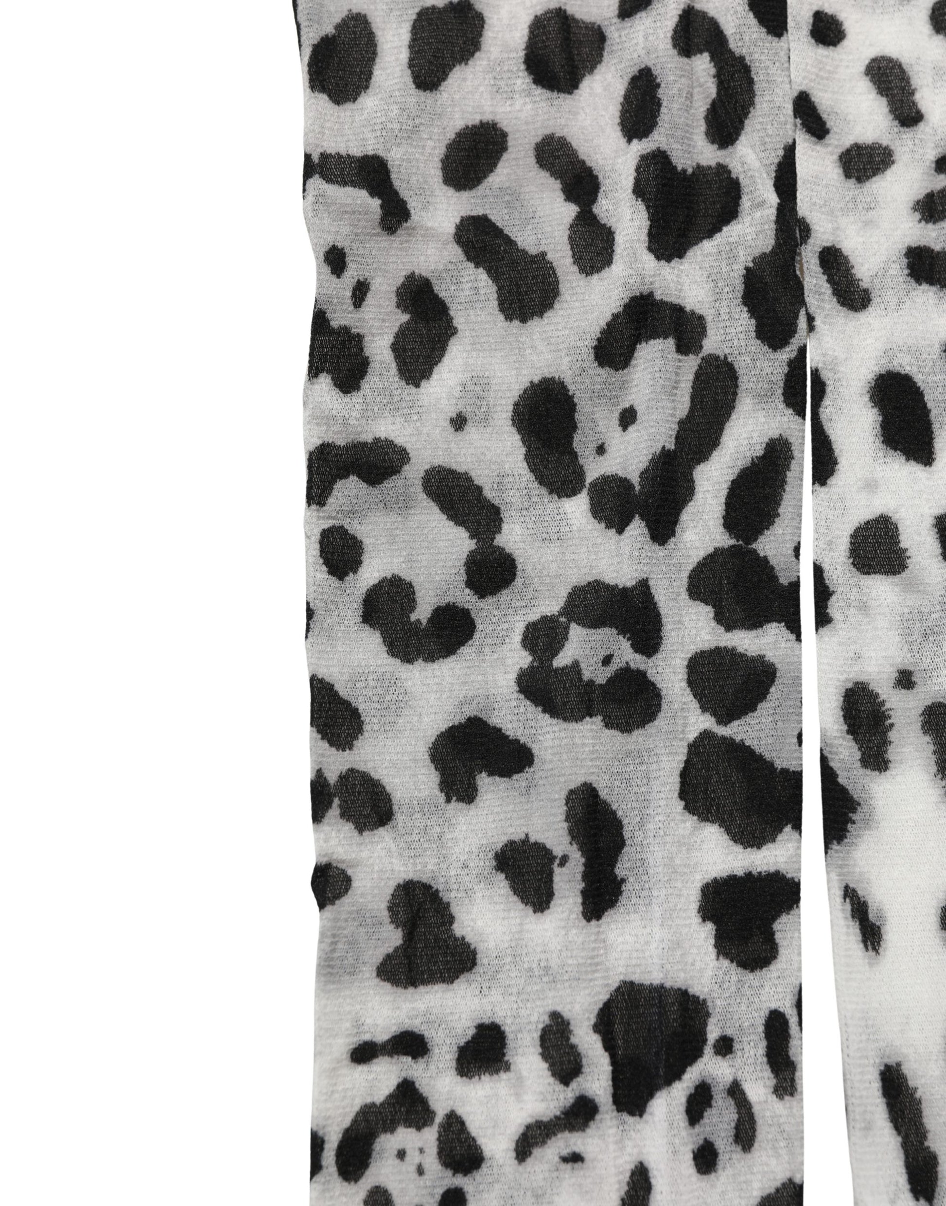 Gray Leopard Nylon Tights Stocking Pantyhose Socks