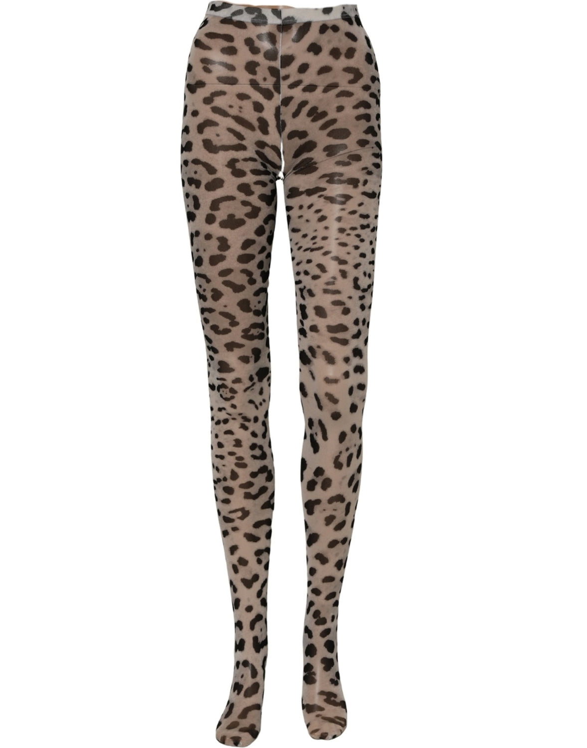 Gray Leopard Nylon Tights Stocking Pantyhose Socks