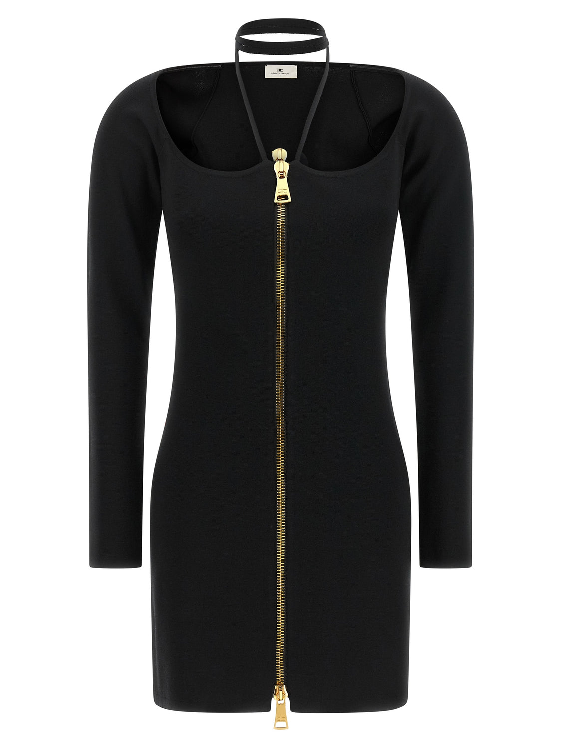 Black Viscose Short Dress
