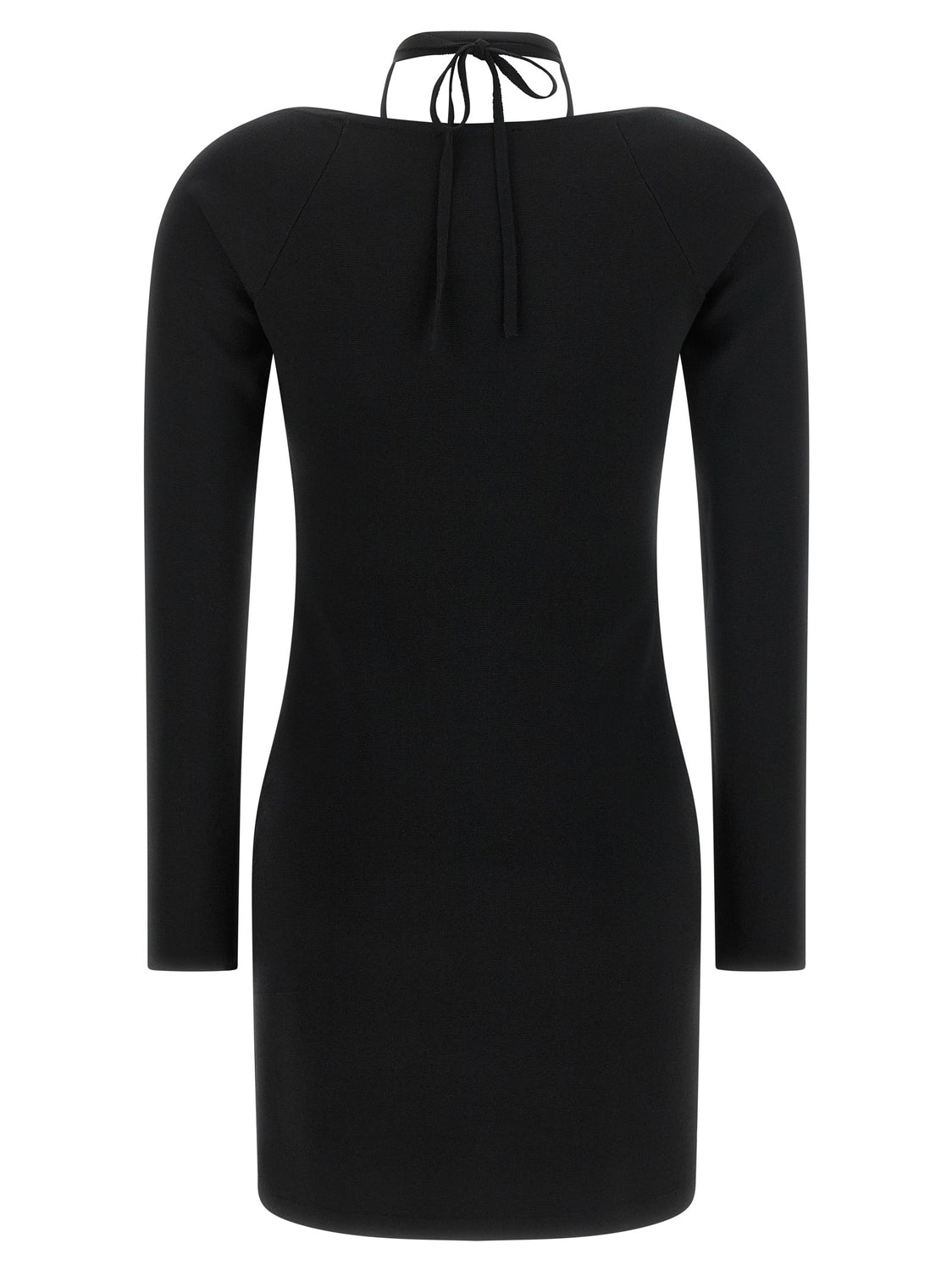 Black Viscose Short Dress