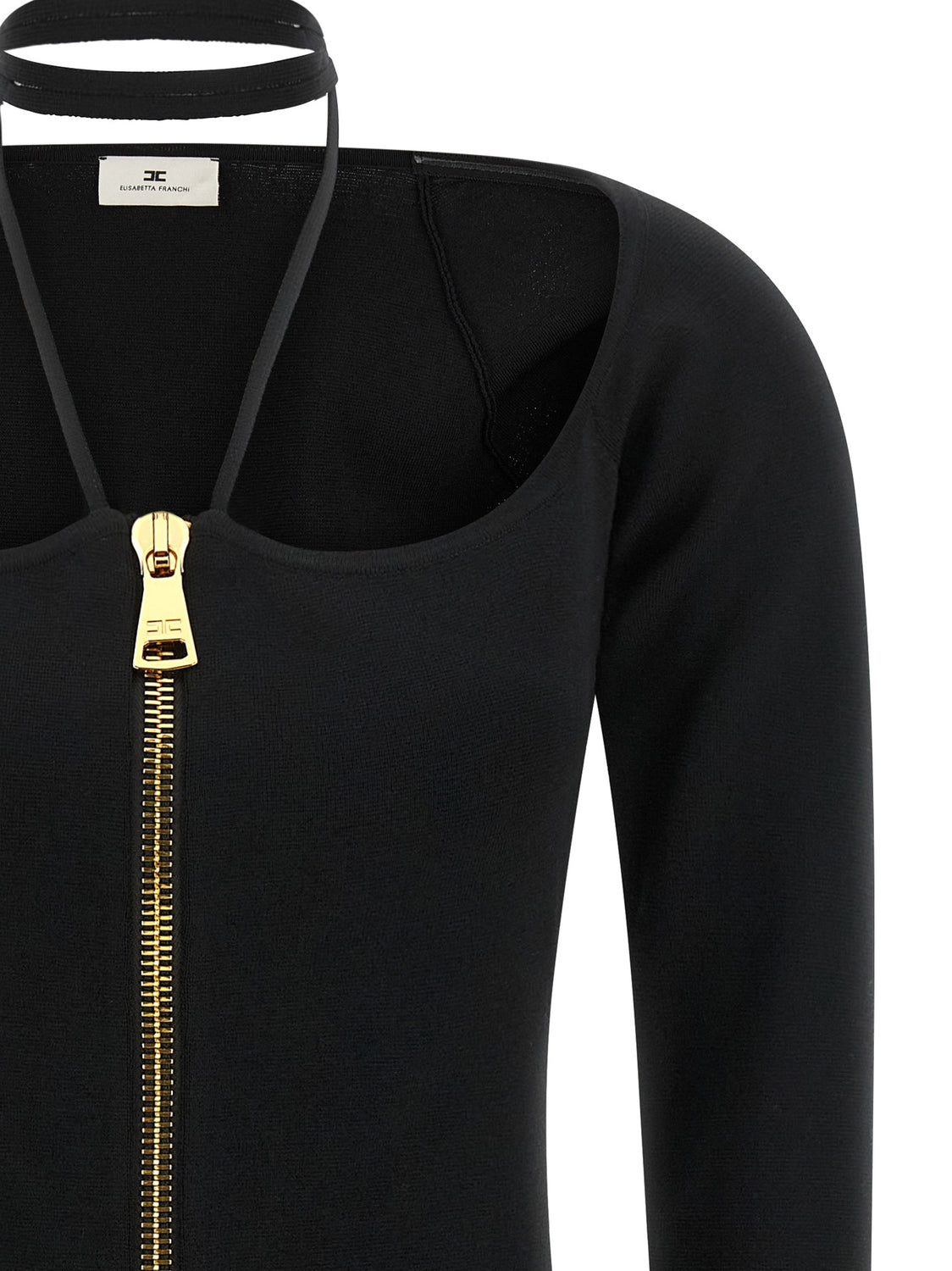 Black Viscose Short Dress