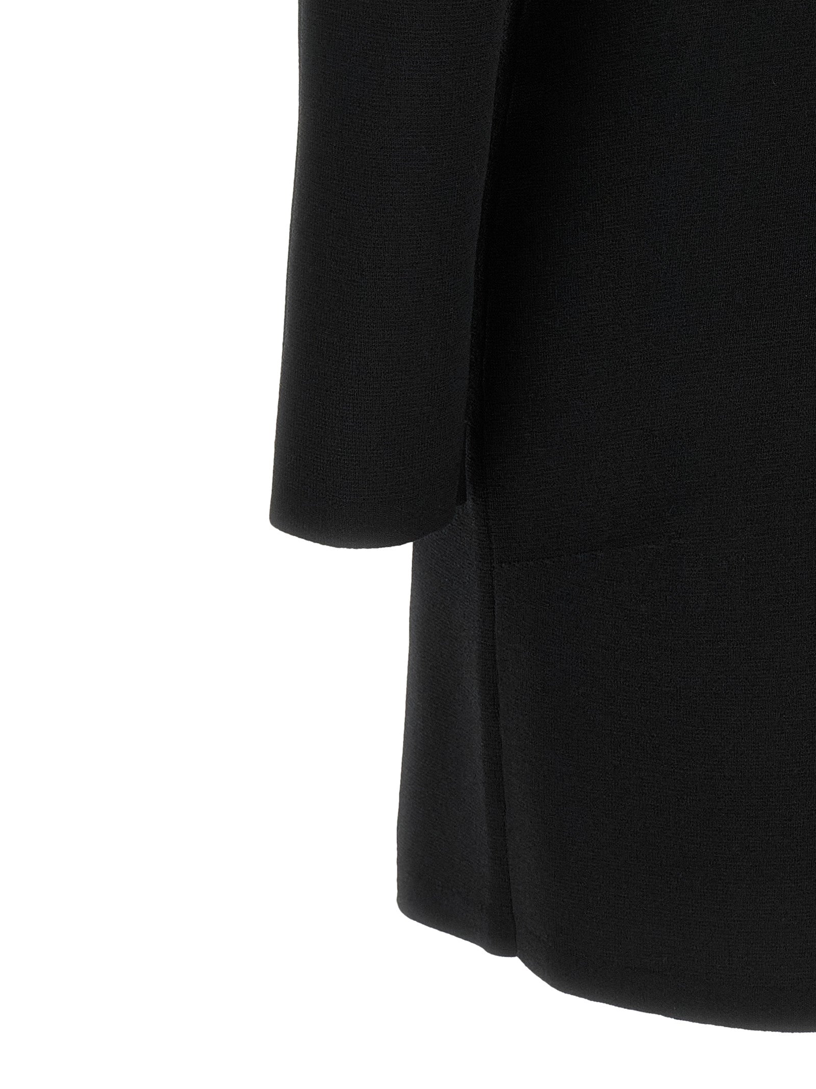 Black Viscose Short Dress