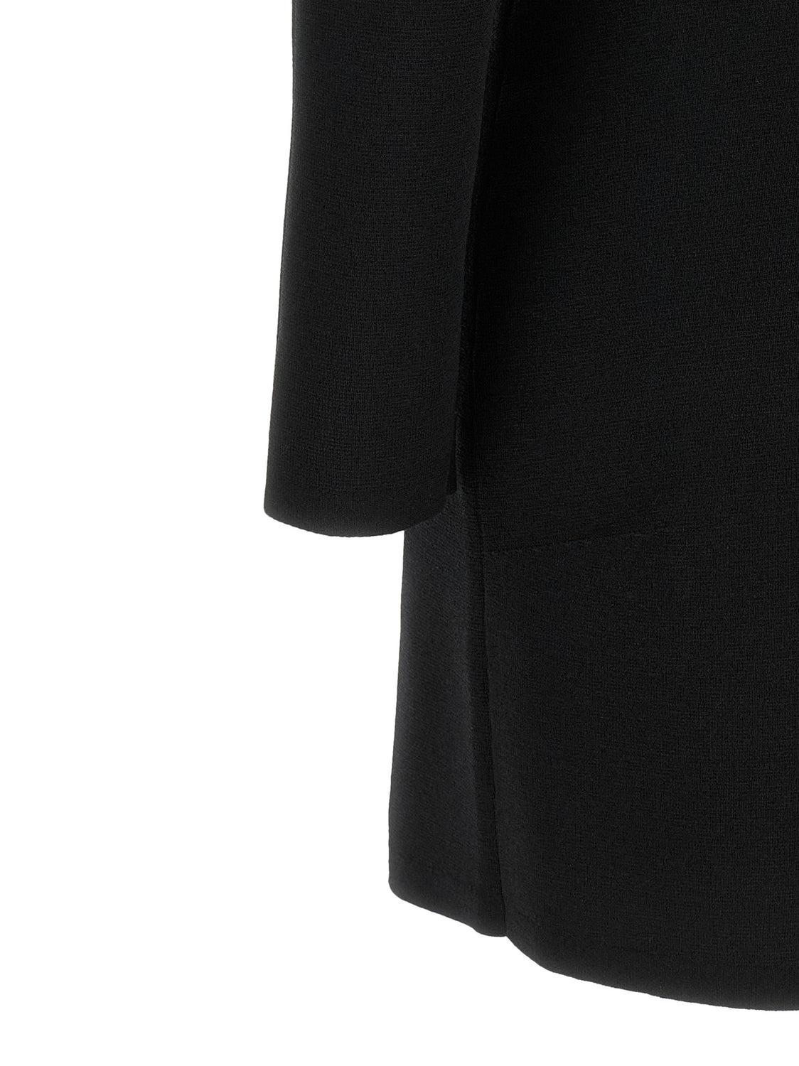Black Viscose Short Dress