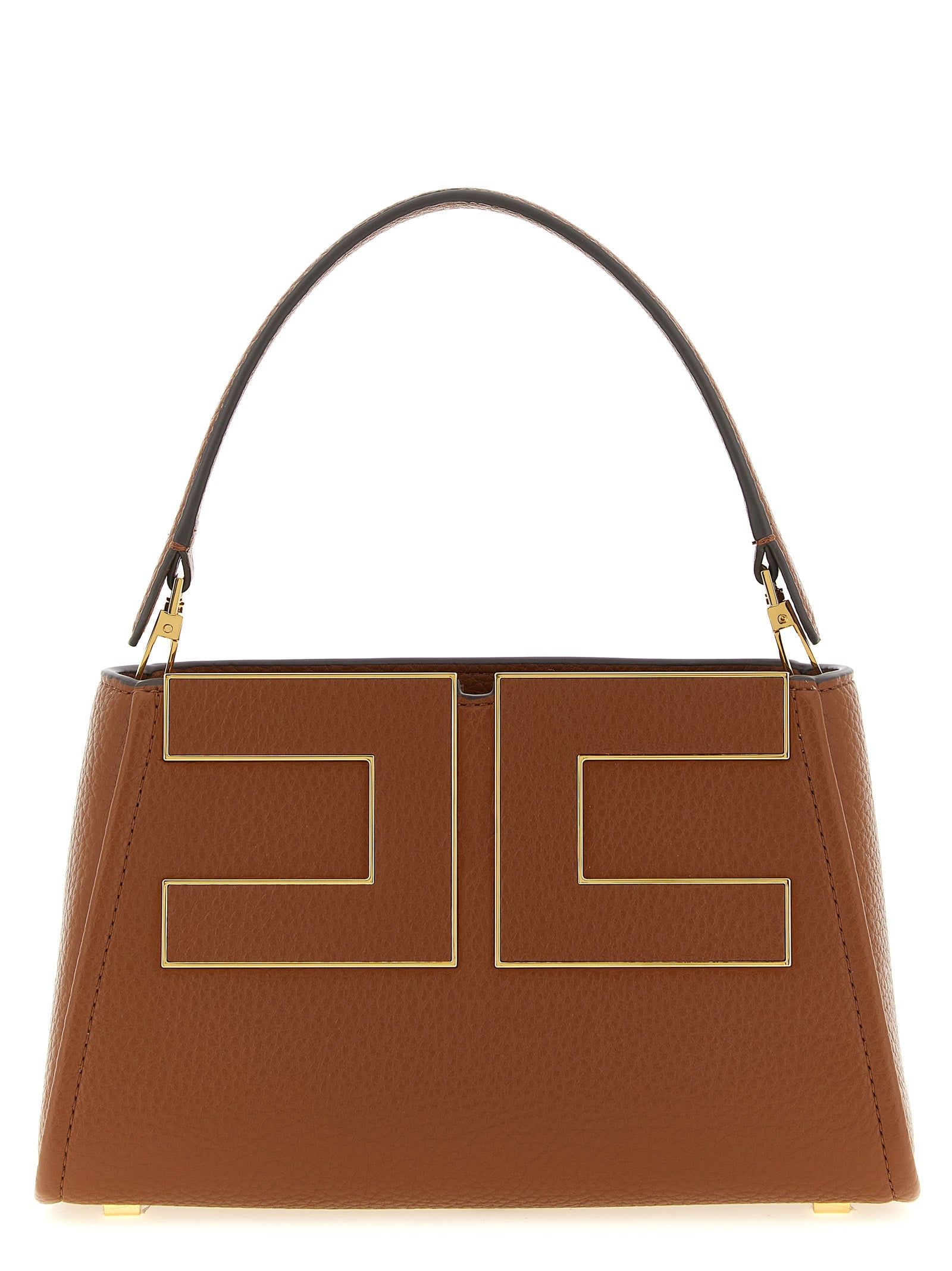Brown Polyester Handbag